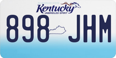 KY license plate 898JHM