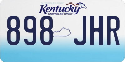 KY license plate 898JHR