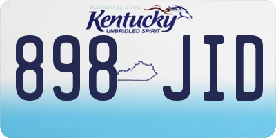 KY license plate 898JID
