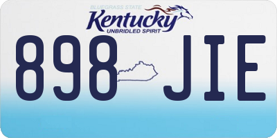 KY license plate 898JIE
