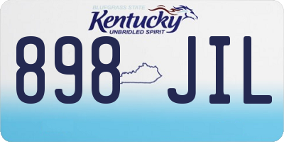 KY license plate 898JIL