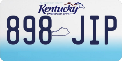 KY license plate 898JIP