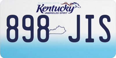 KY license plate 898JIS