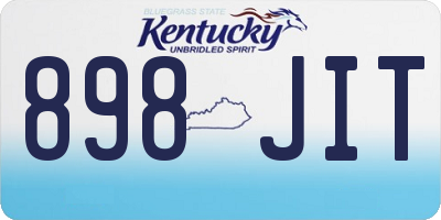 KY license plate 898JIT