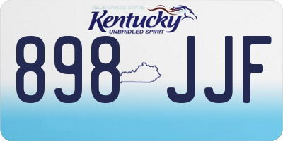 KY license plate 898JJF