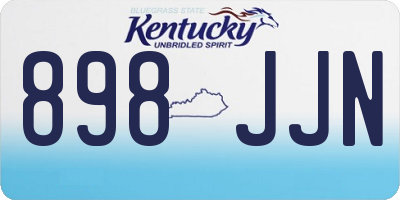 KY license plate 898JJN