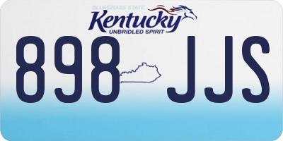 KY license plate 898JJS