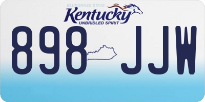 KY license plate 898JJW
