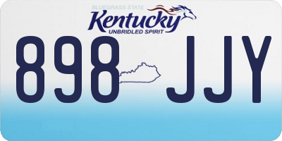 KY license plate 898JJY