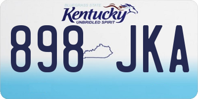 KY license plate 898JKA