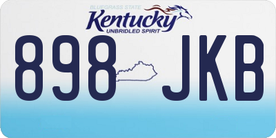 KY license plate 898JKB