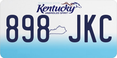 KY license plate 898JKC