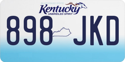 KY license plate 898JKD