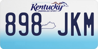 KY license plate 898JKM