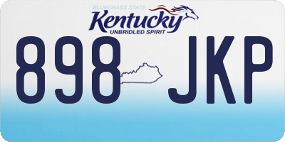 KY license plate 898JKP