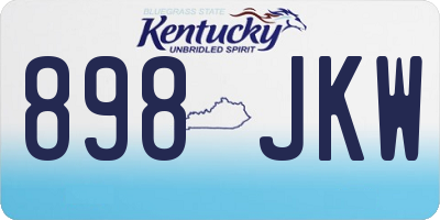KY license plate 898JKW