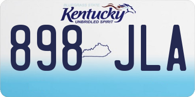 KY license plate 898JLA