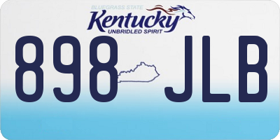 KY license plate 898JLB