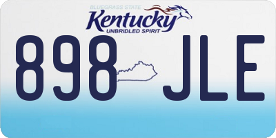 KY license plate 898JLE