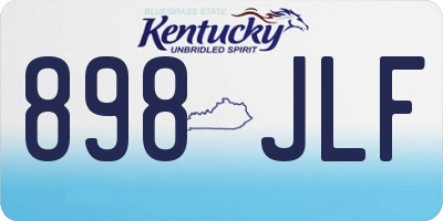 KY license plate 898JLF