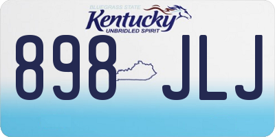 KY license plate 898JLJ