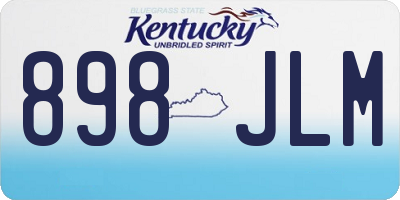 KY license plate 898JLM