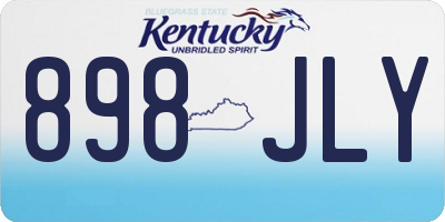 KY license plate 898JLY