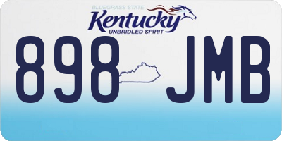 KY license plate 898JMB