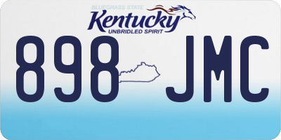 KY license plate 898JMC