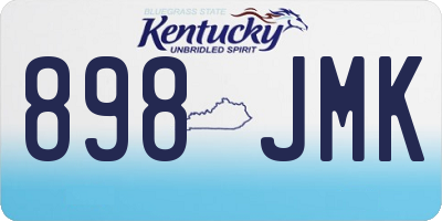 KY license plate 898JMK