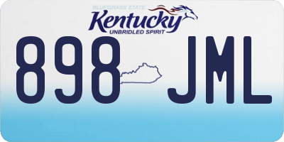 KY license plate 898JML