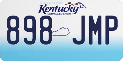 KY license plate 898JMP