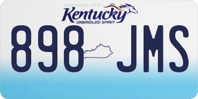 KY license plate 898JMS