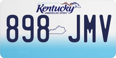 KY license plate 898JMV