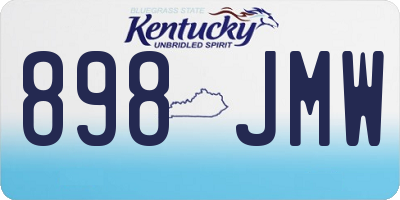 KY license plate 898JMW