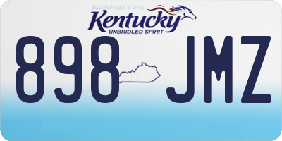 KY license plate 898JMZ