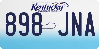 KY license plate 898JNA