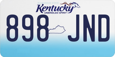 KY license plate 898JND