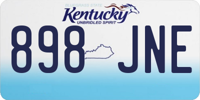 KY license plate 898JNE