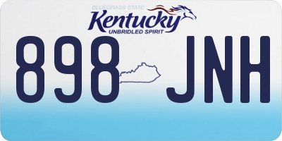 KY license plate 898JNH