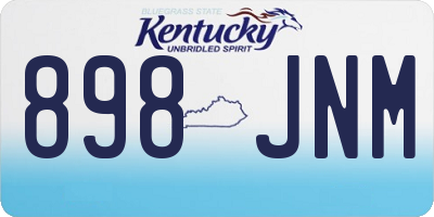 KY license plate 898JNM