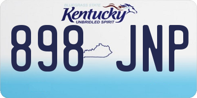KY license plate 898JNP