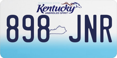 KY license plate 898JNR
