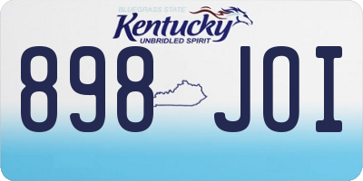 KY license plate 898JOI