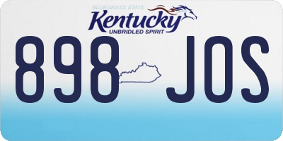 KY license plate 898JOS