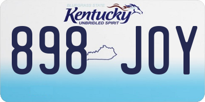 KY license plate 898JOY