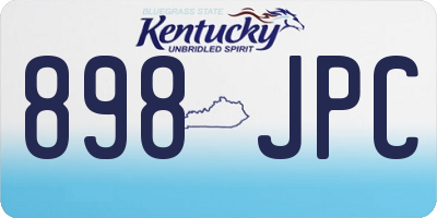 KY license plate 898JPC