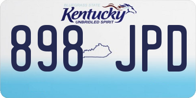 KY license plate 898JPD