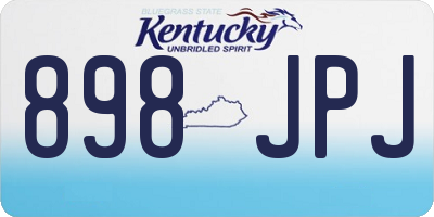 KY license plate 898JPJ