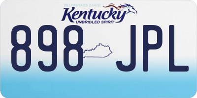 KY license plate 898JPL